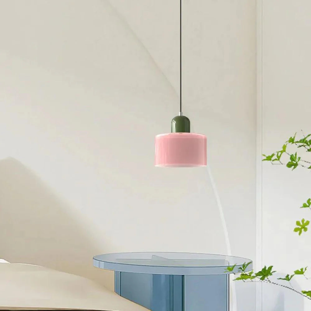 Sage_Green_and_Tea_Rose_TheMorandiCylinderPendantLight1.webp