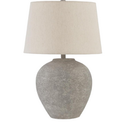 25-Inch Smoky Brown Paper Table Lamp – Modern Casual Design