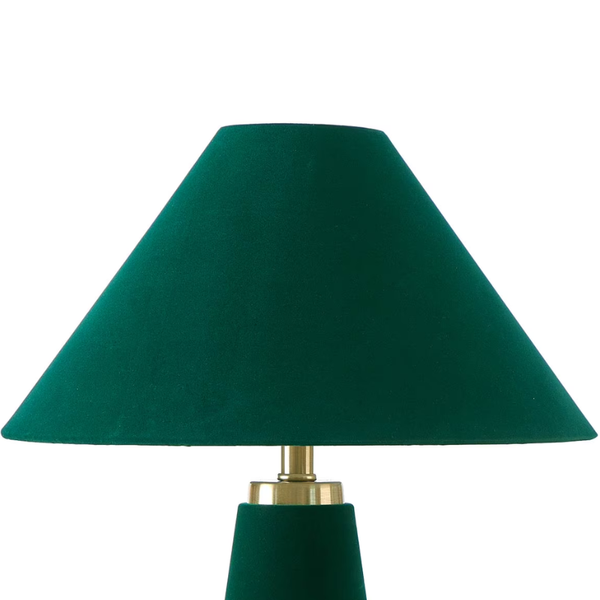 Chic 19 Inch Green Velvet Table Lamp by Drew Barrymore