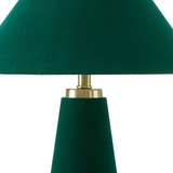 Chic 19 Inch Green Velvet Table Lamp by Drew Barrymore